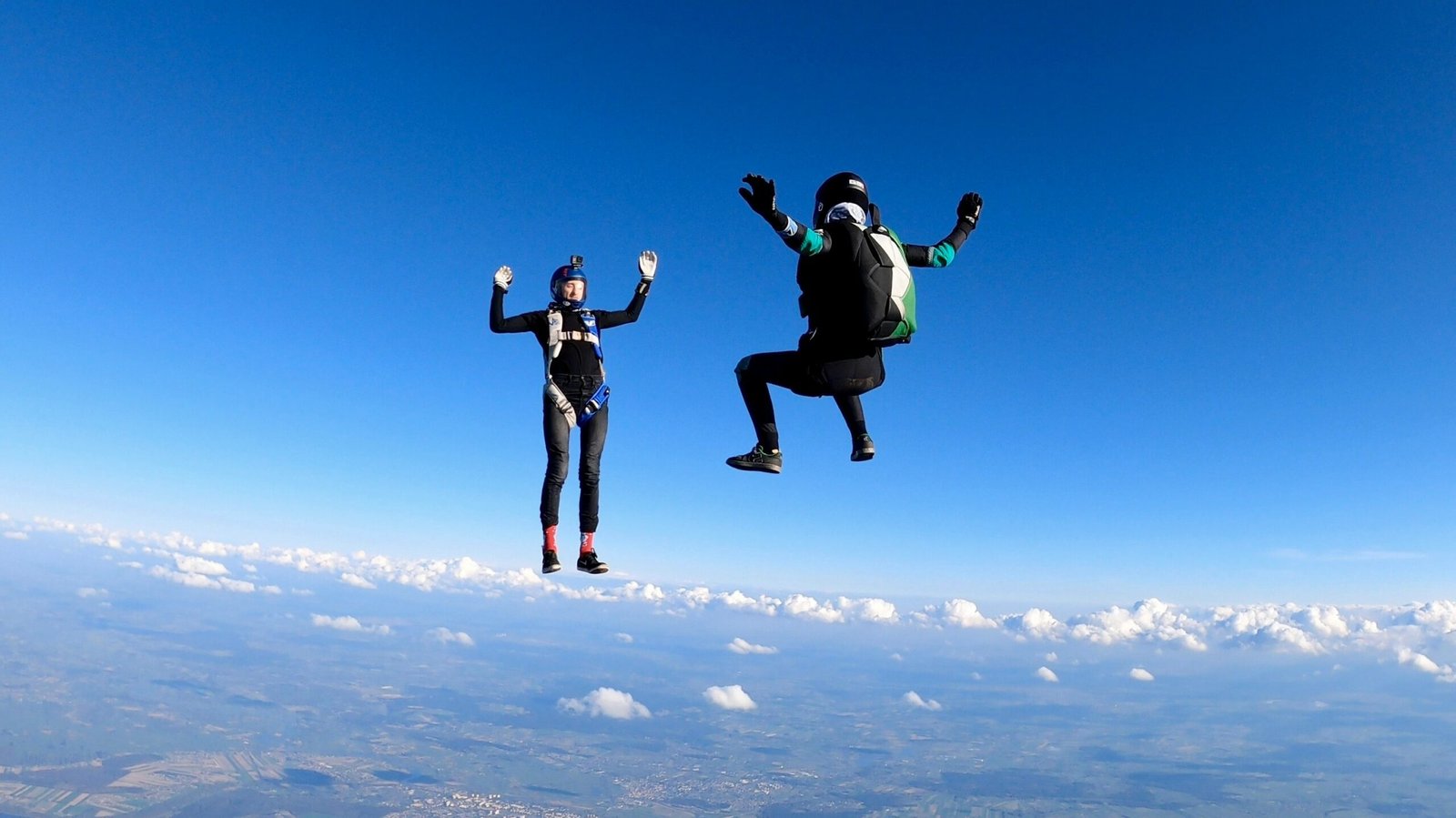 Skydivers - which is a risky activity.