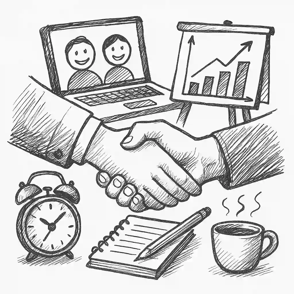 Charcoal image of shaking hands