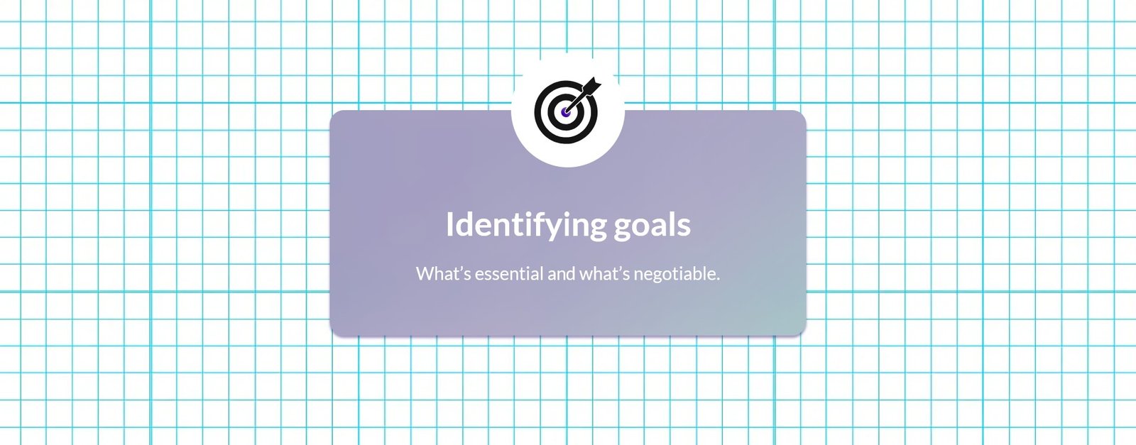 Identifying goals - what's essential and what's negotiable